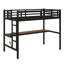 Metal Loft Bed With Power Outlet And LED Lighted