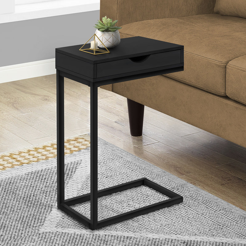Table d'appoint Kari, Noir, Noir