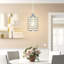 Luminaire suspendu cylindrique à 1 lumière avec accents de cristal