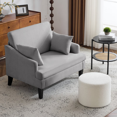 Fauteuil d'appoint surdimensionné de 41 po avec repose-pieds - siège large de 33,5 po et 2 coussins