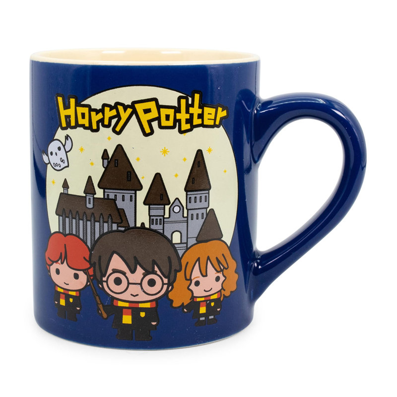 Tasse en céramique Harry Trio Scène Harry Potter | Peut contenir 14 onces