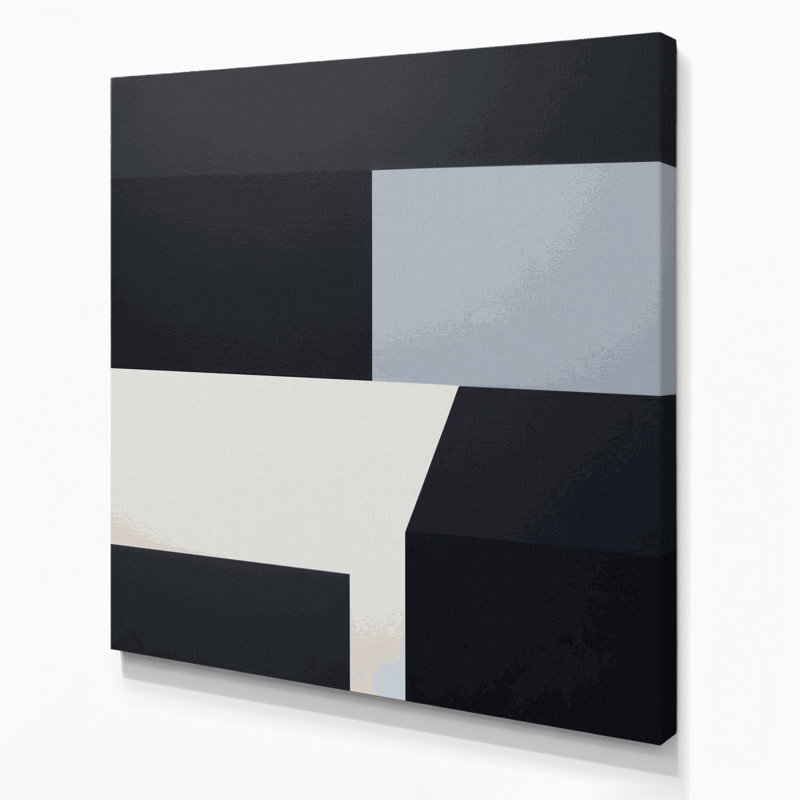 Minimalisme 67, art mural sur toile noire, H 12 po x l 12 po