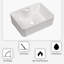 Lavabo de salle de bain rectangulaire en céramique blanche 16 "X12"