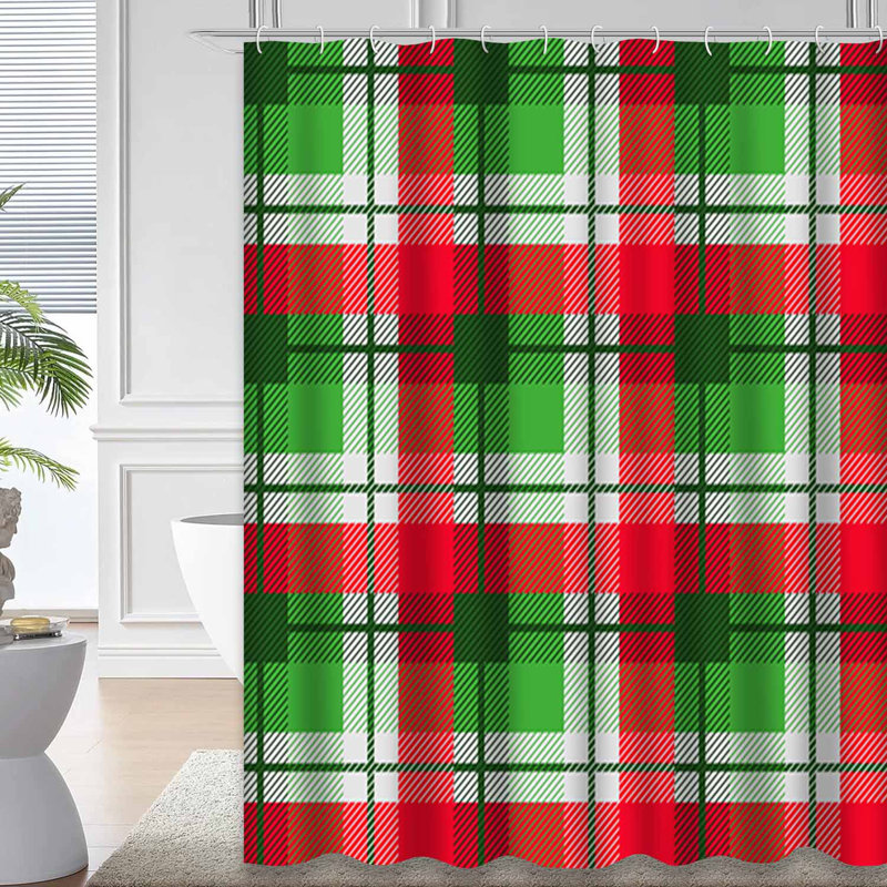 Rideau de douche Tartan Classic Christmas, 72" L x 72" W