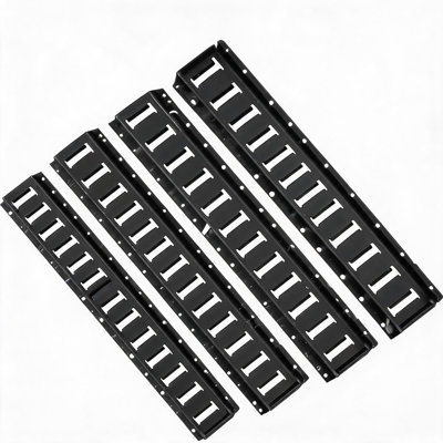 Système de rails d'arrimage E-Track de 1,5 m (5 pi), rails de contrôle de chargement en acier Q235 pour plateau de camion, remorque, camionnette, 4 pièces, noir