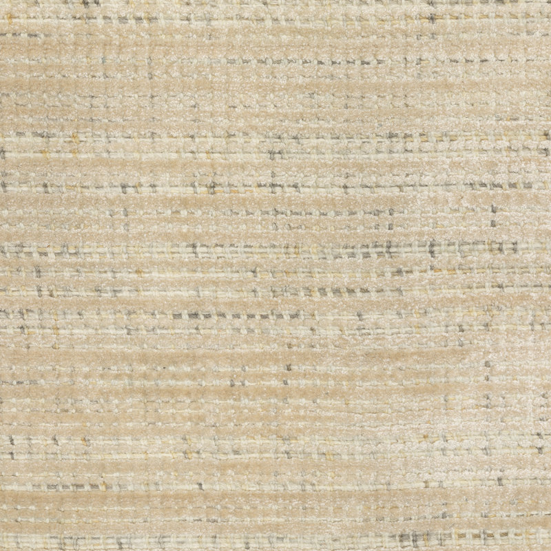 Tapis touffeté à poils longs beige / ivoire Solveigh, Tapis de couloir 2 pi 6 po x 8 pi