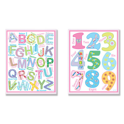 Ensemble de 2 plaques murales roses Emery