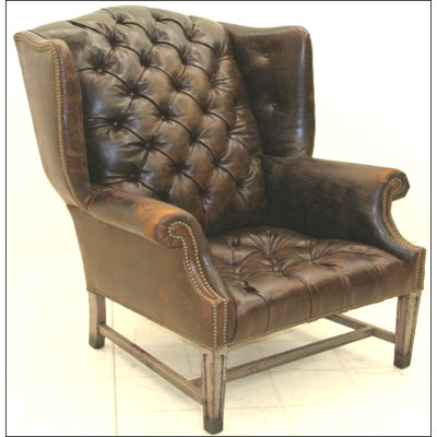 Leather Wingback Chair