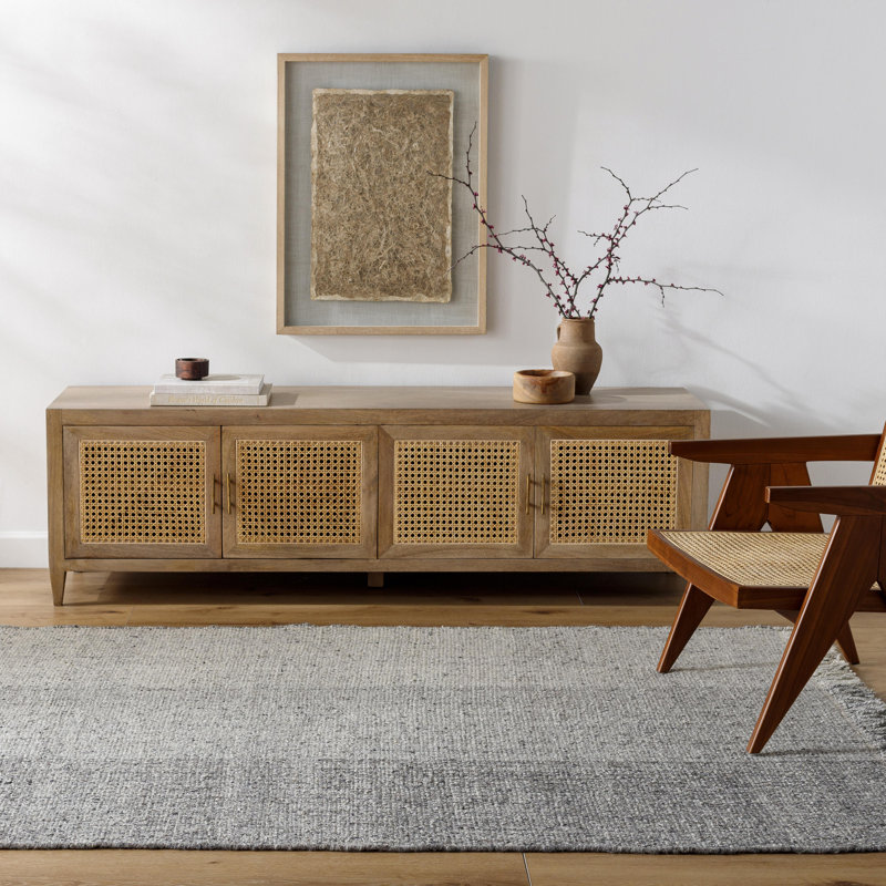 Aarhus Wool Ombre Area Rug in Gray, Rectangle 5' x 7'6"