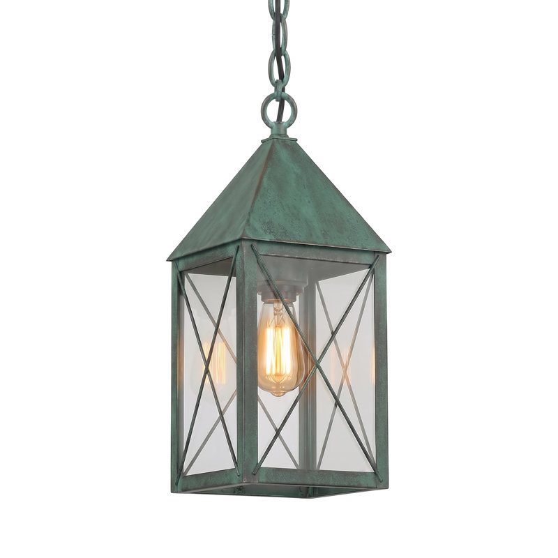 Laiton Traditions - Ashford - 1 lumière - 14 pouces - Vert Verde - Laiton massif - Luminaire suspendu, Clear, Verde Green, X