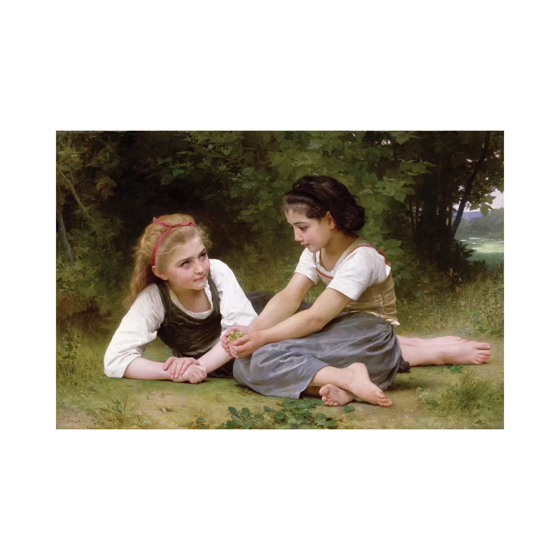 The Nut Gatherers, 1882 by William-Adolphe Bouguereau - Wrapped Canvas Print, 20.32 cm H x 30.48 cm W