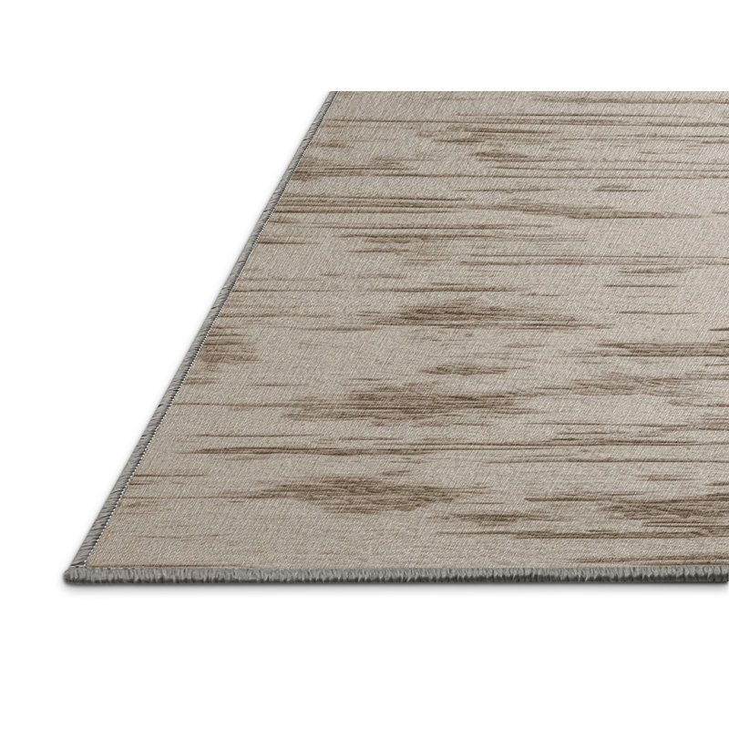 Tapis abstrait gris lavable à la machine, Carré 7 pi