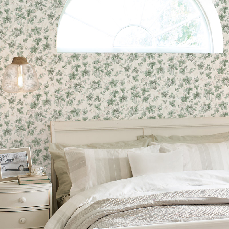 Rouleau de papier peint L 33 pi x l 21 po Autumn, Vert sauge