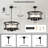 4-Light 20 inch Dimmable Farmhouse Drum Chandelier with Cylinder Glass Shade, Convertible Semi-Flush Mount Light-651278902