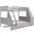 Twin Over Full Bunk Bed With Desk, Trundle, 3 Drawers & Shelf - Gray Featuring Trundle And Storage-661135217