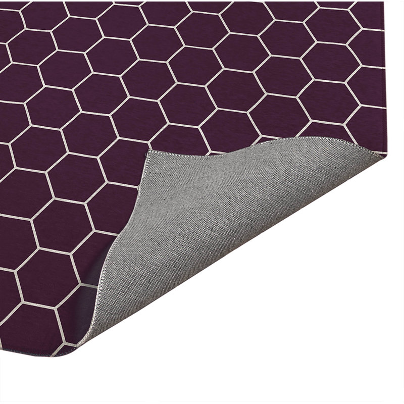 Tapis de cuisine Byrdhill, Aubergine, Rectangulaire 4 pi x 6 pi