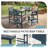 Azaruddin Outdoor Rectangular Counter Height Patio Bar Table HDPE-125978377
