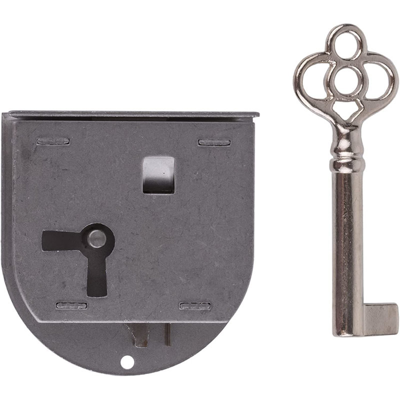 Long Rounded Half Mortise Lock with Skeleton Key