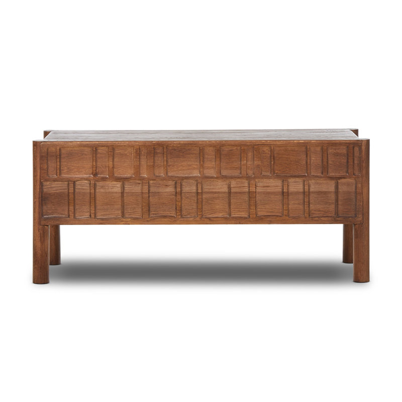 Ezri Solid Wood Writing Desk, Brown