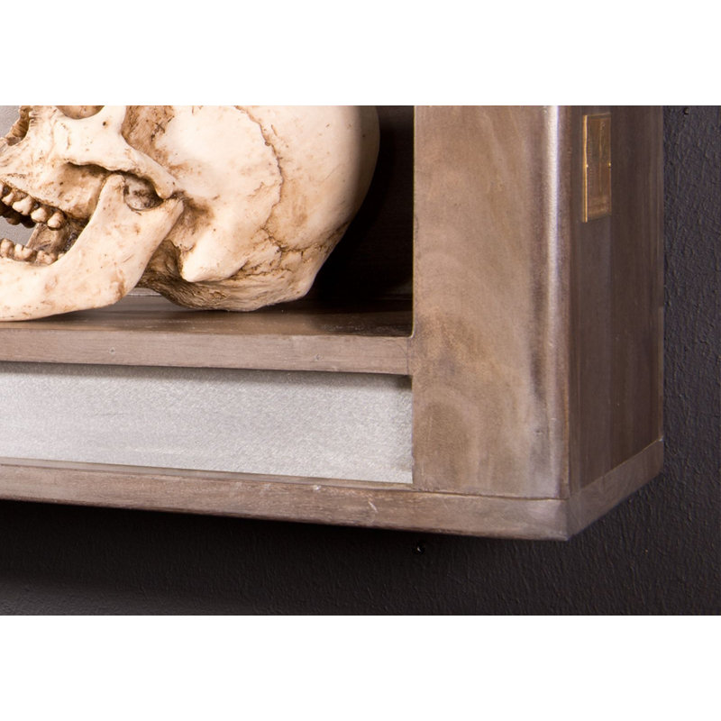 Sydney Sheesham Solid Wood Accent Shelf, Smoked oak, 20cm H x 150cm W x 22cm D