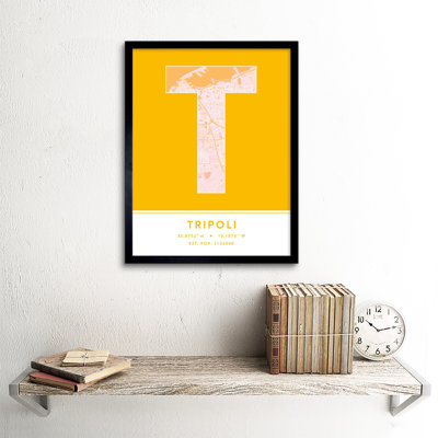 Tripoli Libya City Map - Single Picture Frame Typography