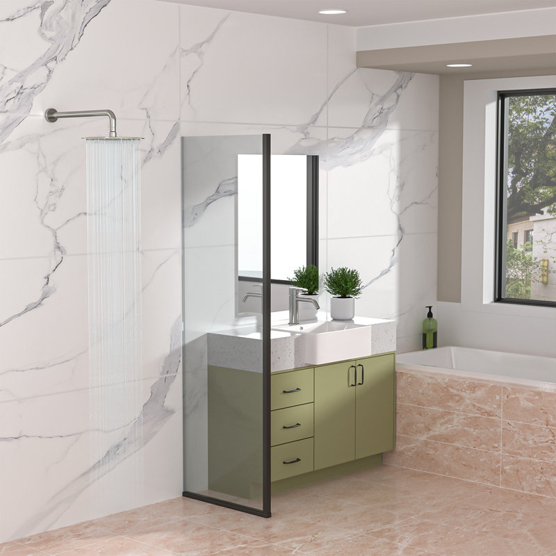 Bras de douche mural de 16 pouces avec bras d'extension de douche en acier inoxydable avec bras de douche, Nickel brossé