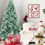 Arbre de Noël teinté bleu de 6 pi, 1390 pointes, aspect réaliste et réaliste, conception à charnières, support en métal robuste pour arbre de Noël avec branches à installation rapide, base décorative saisonnière