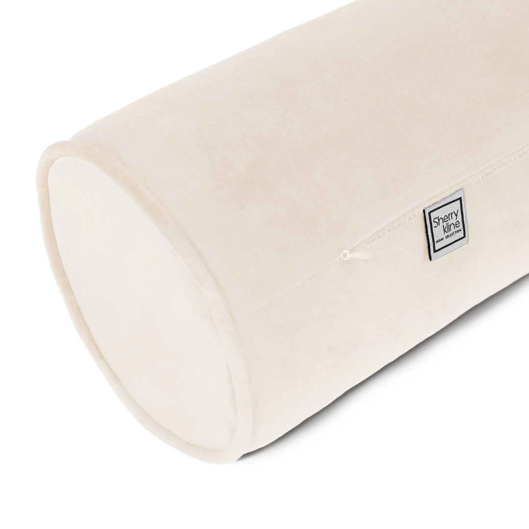 Sherry Kline Velvet Zippered Neck Roll Bolster (Set Of 2) (Set of 2) Sherry Kline 