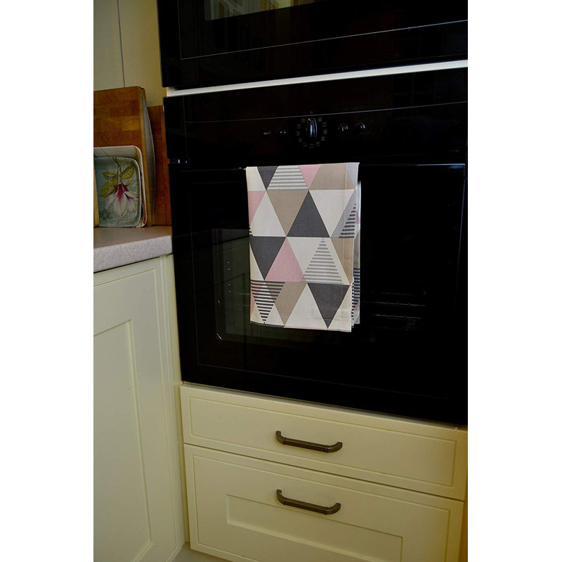 Amelia Cotton Jacquard Kitchen Towel, Blush Pink