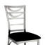 Chaise d'appoint rembourrée noire Kropf