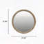 Miroir rond rond - 27,5 po, cadre perlé en bois vieilli, maison de campagne-1825755465