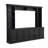 4-Piece Wall Unit Entertainment Center with Bookshelf for TVs Up to 70", Versatile TV Stand with Adjustable Shelf