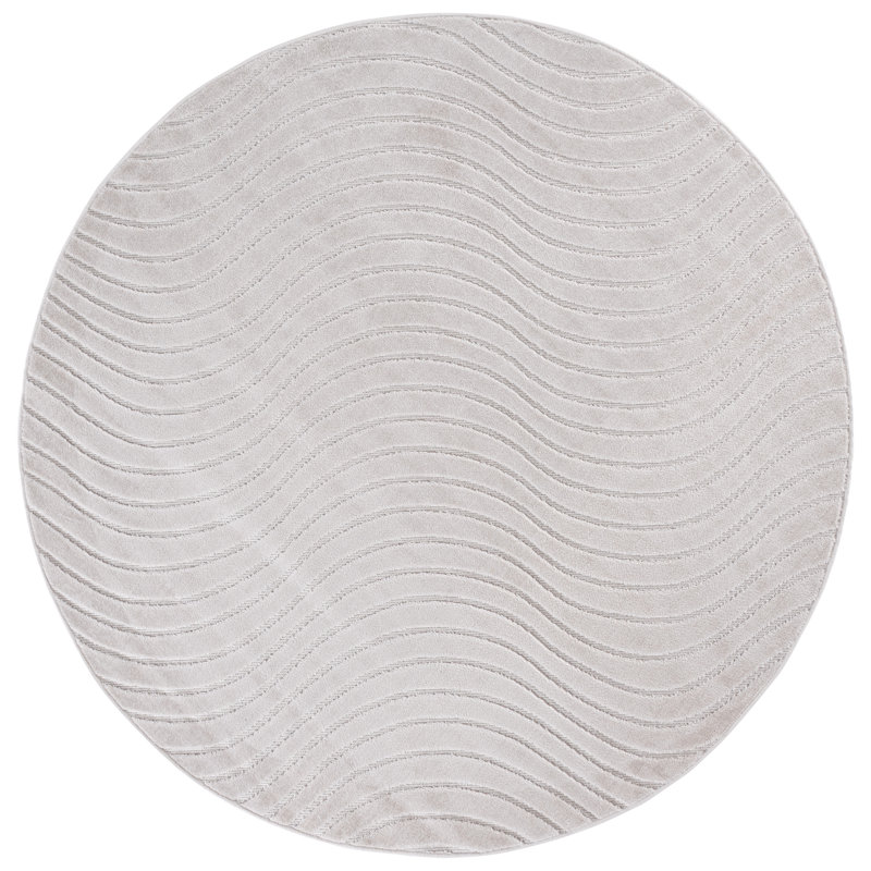 Stella Performance Abstract Indoor Rug, Round 6'7"