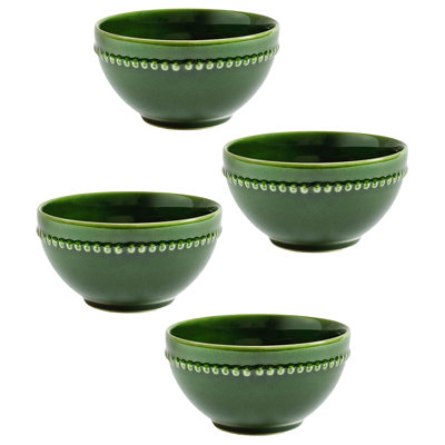 MM Living Set Of 4 Stoneware Bobble Cereal Bowl 15.5cm