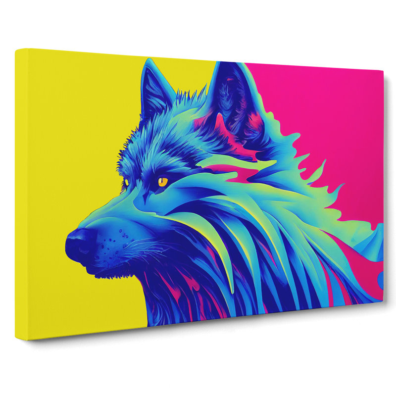 Wolf In Colour Vol.1 Abstract - Wrapped Canvas Print, 40cm H x 60cm W x 3cm D