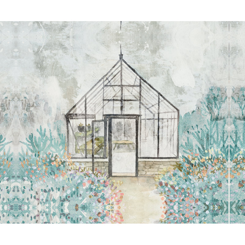 Greenhouse Garden - Painting Print, 30cm H x 46cm W, Wrapped Canvas