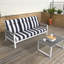 Canapé d'extérieur en métal avec coussin Sunbrella Townsend-116257292