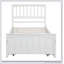 Lit plateforme avec lit gigogne, blanc