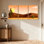 Cactus du désert, coucher de soleil, paysage de cactus, ensemble de 3 reproductions d'art sur toile