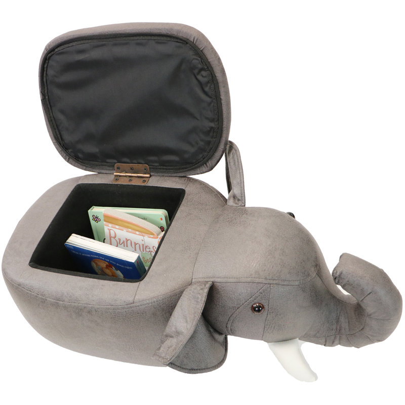Upholstered Ottoman, Gray