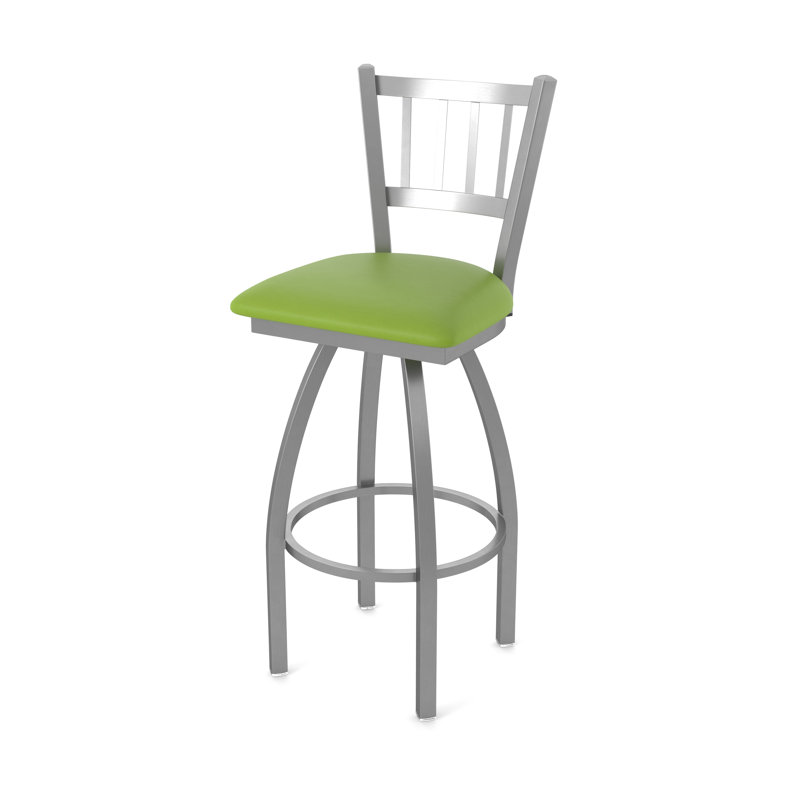 Tabouret pivotant 810 Contessa, Vinyle - vert kiwi Canter, Acier inoxydable