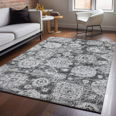 Premium Machine Washable Cerrito Gray Rug