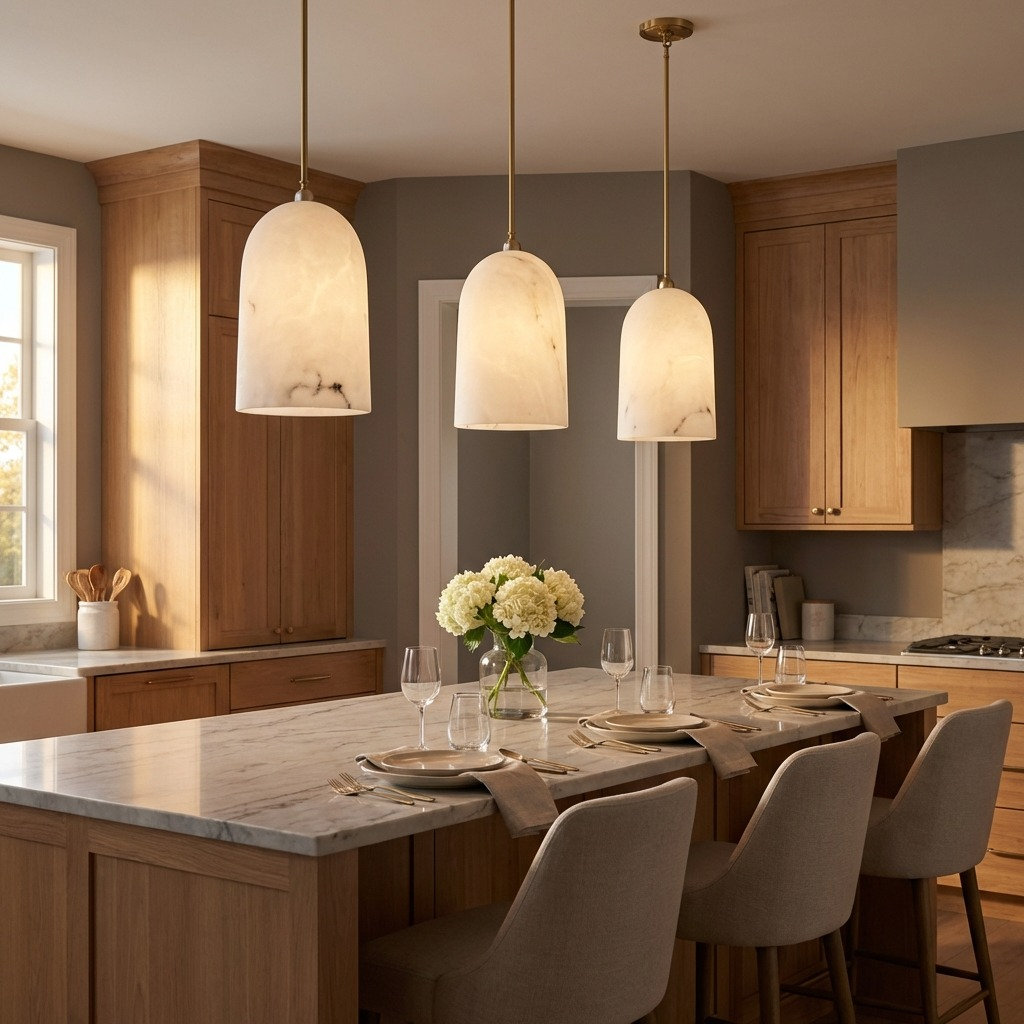 Philomena Pendant, Burnished Brass, 72.88" H x 18.13" W x 18.13" D