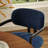 Elio Barrel Fabric And Metal Dining Chair-109758053