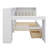 Streamlined Bed With Storage Racks, Drawers, Power Charging Outlet, LED Illumination, And Workstation-222025800-222025802