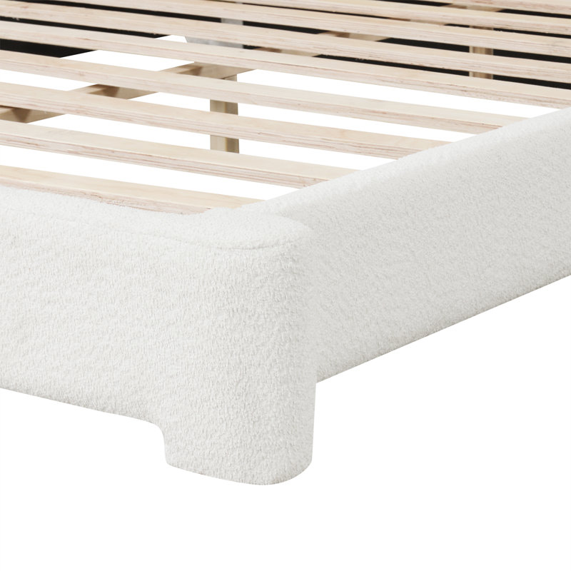 Duteil Cozy Boucle Upholstered Bed, Full