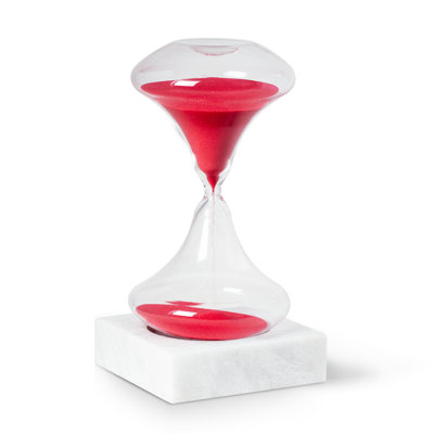 Kaster Handmade Glass Hourglass Decorative Object