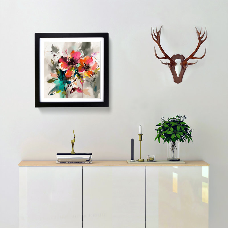 Single Picture Frame Print on Wood, Black