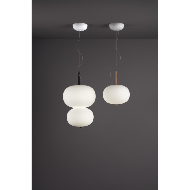Ilargi 2 - Light LED Pendant, Dark Wood