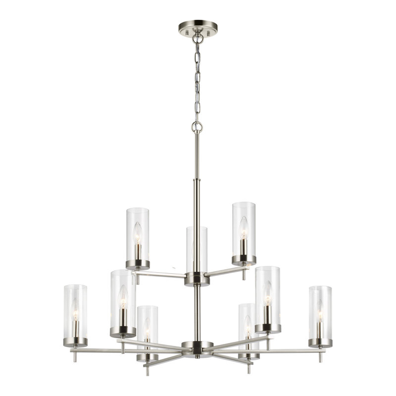 Zire 9 - Light Chandelier, No, Brushed Nickel